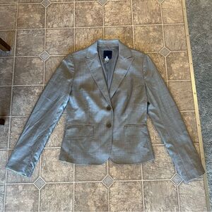 J. Crew Womens Gray Slim Business Blazer Suit Jacket Size 2 100% Wool/Polyester